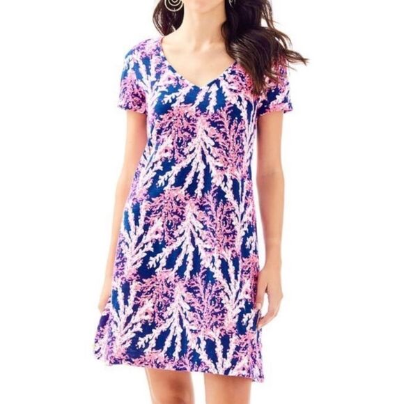 Lilly Pulitzer Nauti Navy Beyond The Sea Jessica Short Sleeve Dress - Picture 1 of 12
